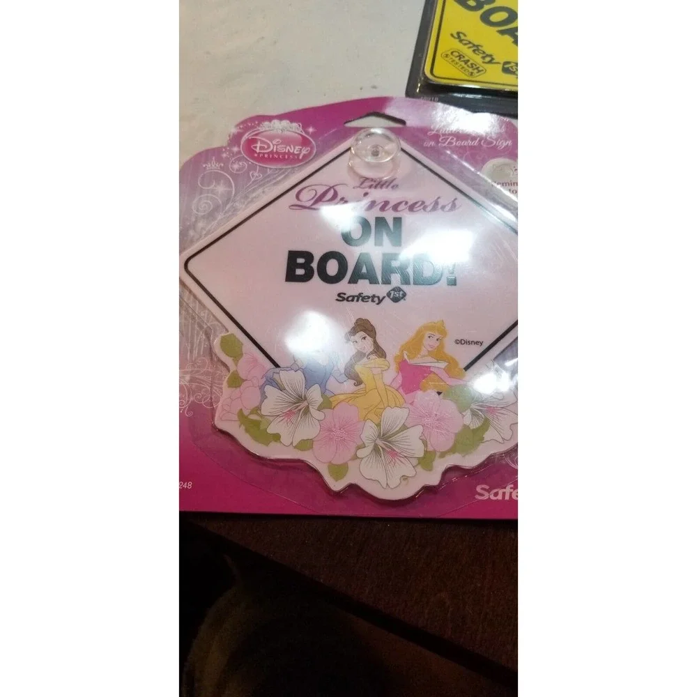 Baby on Board Signs w/ Suction Cup and Disney Princess On Board by Safety NEW